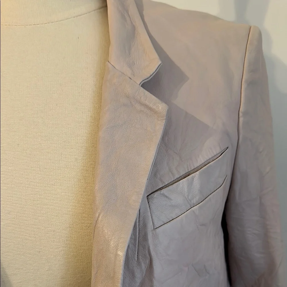 🌸 Zadig & Voltaire VERYS Crinkle Lamb Leather Blazer Jacket 38 / M - Picture 3 of 16